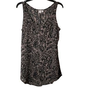 BP Printed Scoop Neck High Low Tank Top Tunic